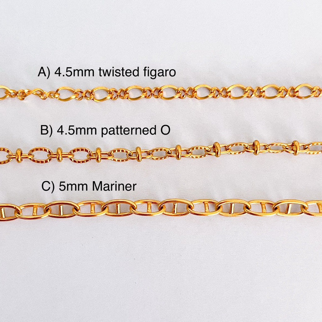 DIY Stainless steel design chain by meter / jewellery chain bracelet work/ braided oval twisted oval