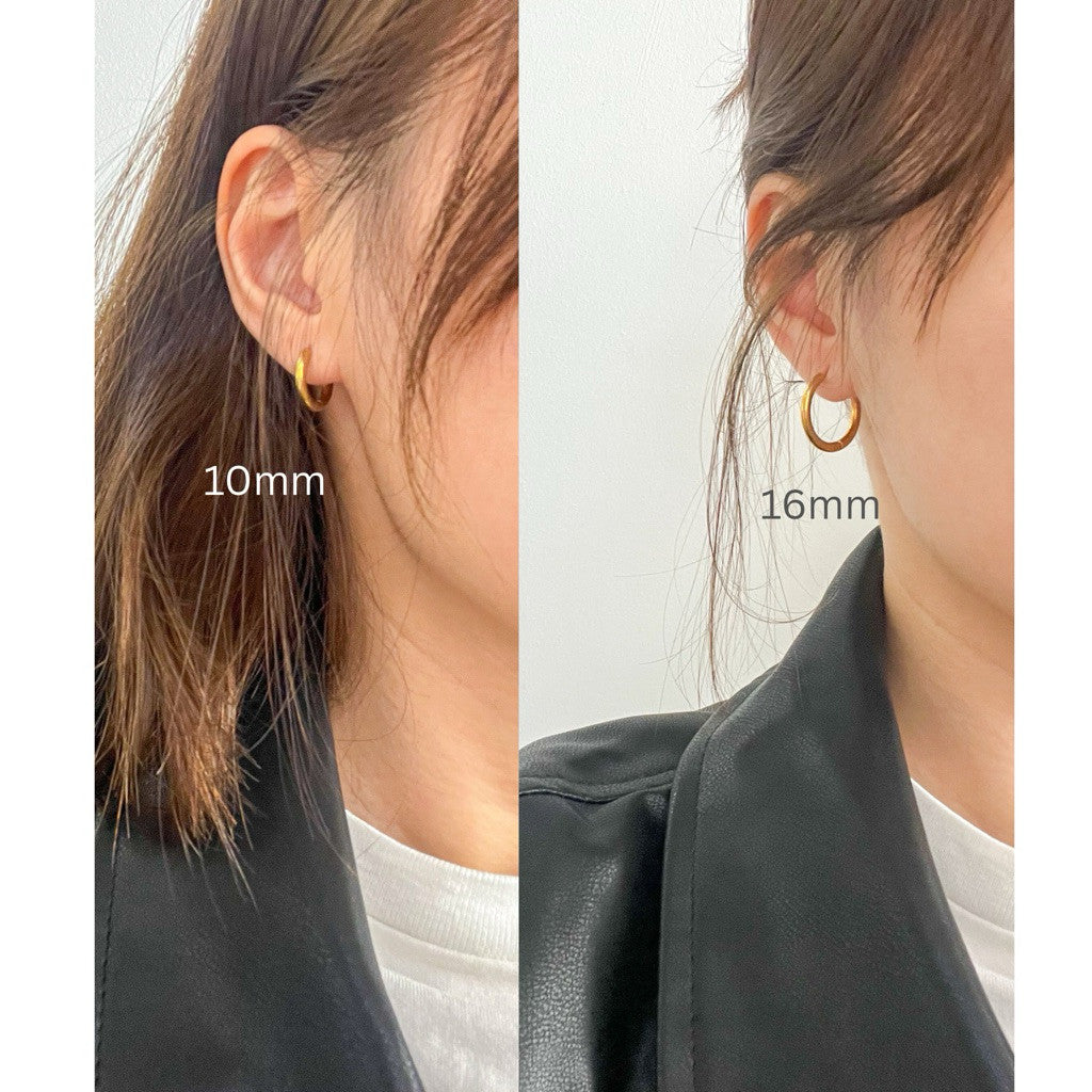 Huggies Earring 2.5mm thickness 1pc/ Stainless Steel with PVD coating/ 18k gold/ tarnish resistant