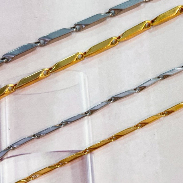 Thick Bar Link DIY chain 1 meter - Stainless Steel