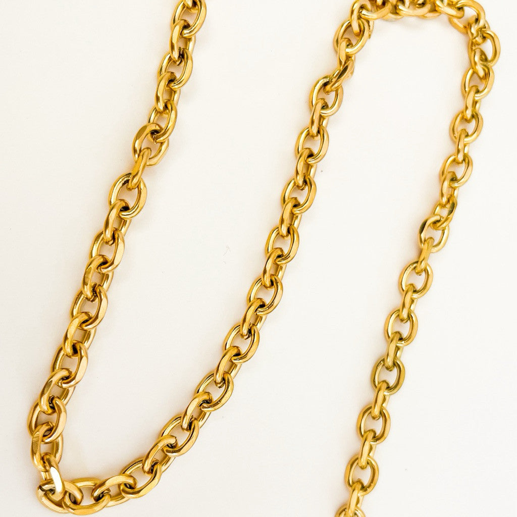 [DIY CHAIN] Stainless steel gold chain DIY bracelet necklace no ending/ Oval Cable/ Square cable/ Link/ Jagged chain