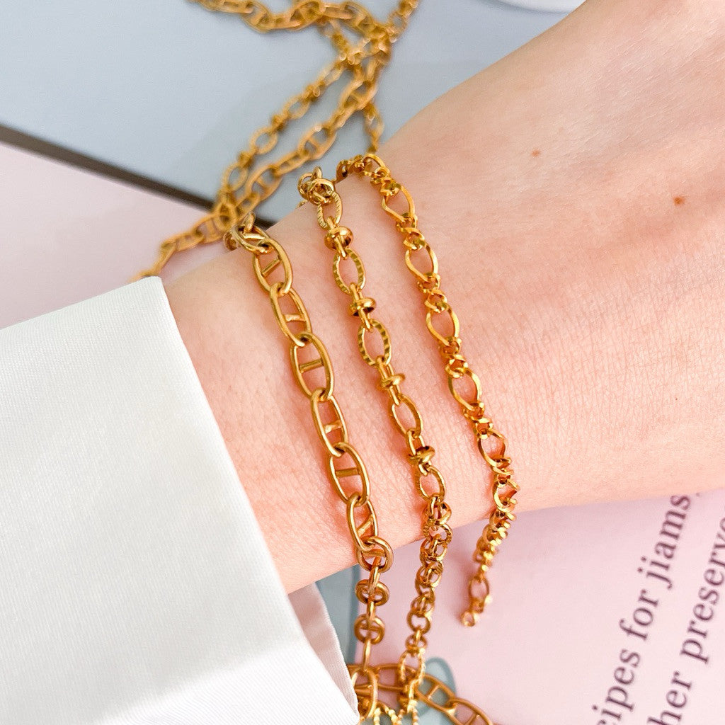 DIY Stainless steel design chain by meter / jewellery chain bracelet work/ braided oval twisted oval
