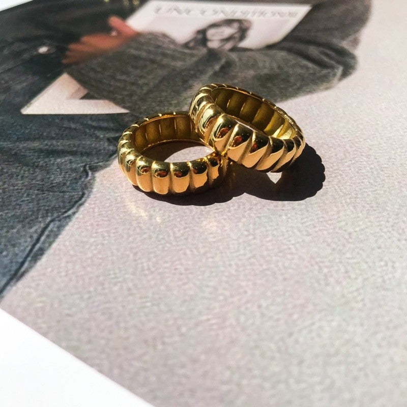 Stainless steel Zirconia rings 1pc - Wavelength/ Zebra/ Diamond/ Gear