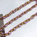 Stainless steel thick link colourful chain coated with colour 50cm/ gold necklace jewellery for diy bracelet bulky chain