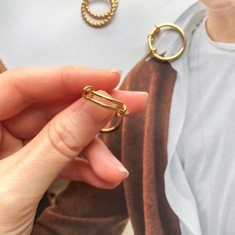 Plain ring - 18k gold stainless steel