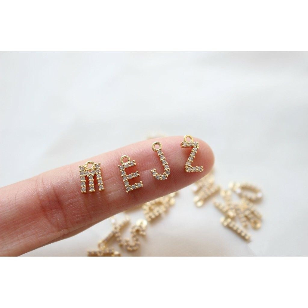 A - T Alphabet Letter Initial Pendant 1pc - 18k Rolled Gold