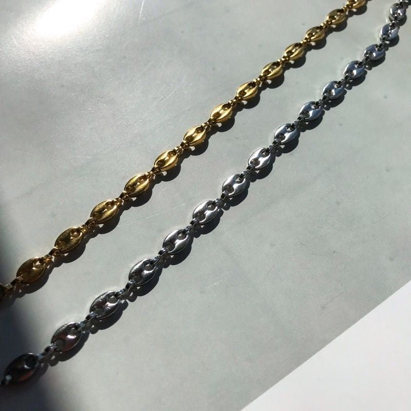 DIY Chain: Double hole Mariner coffee been chain - PVD stainless steel