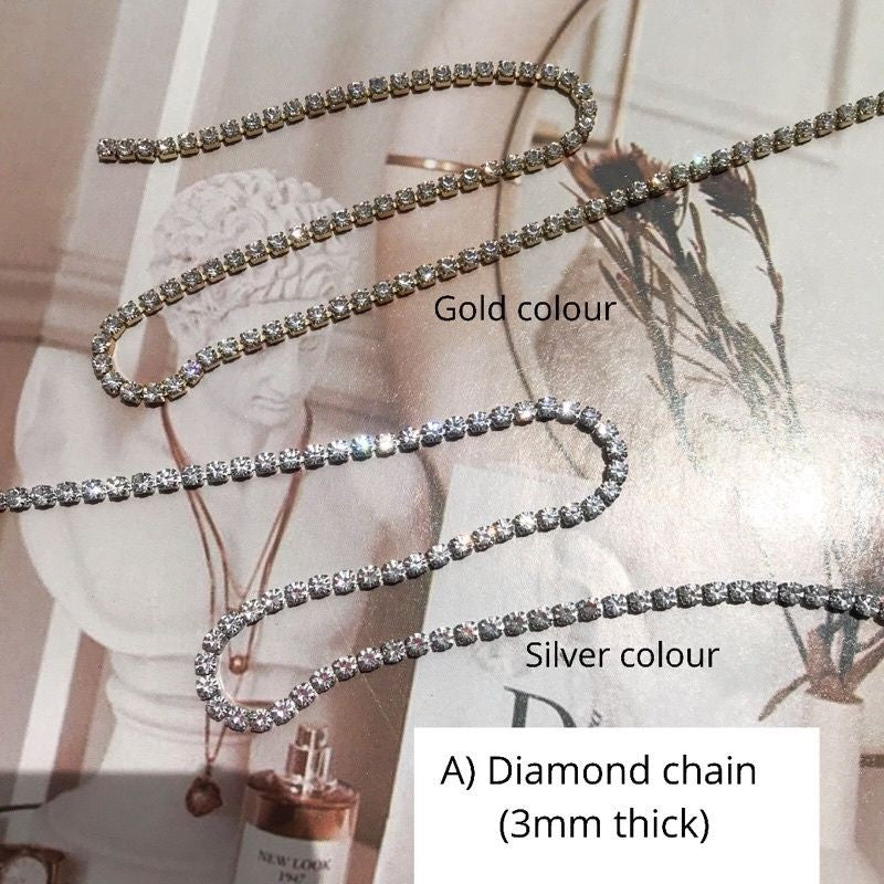 DIY Chain: Stainless steel Diamond Chain Tennis Chain