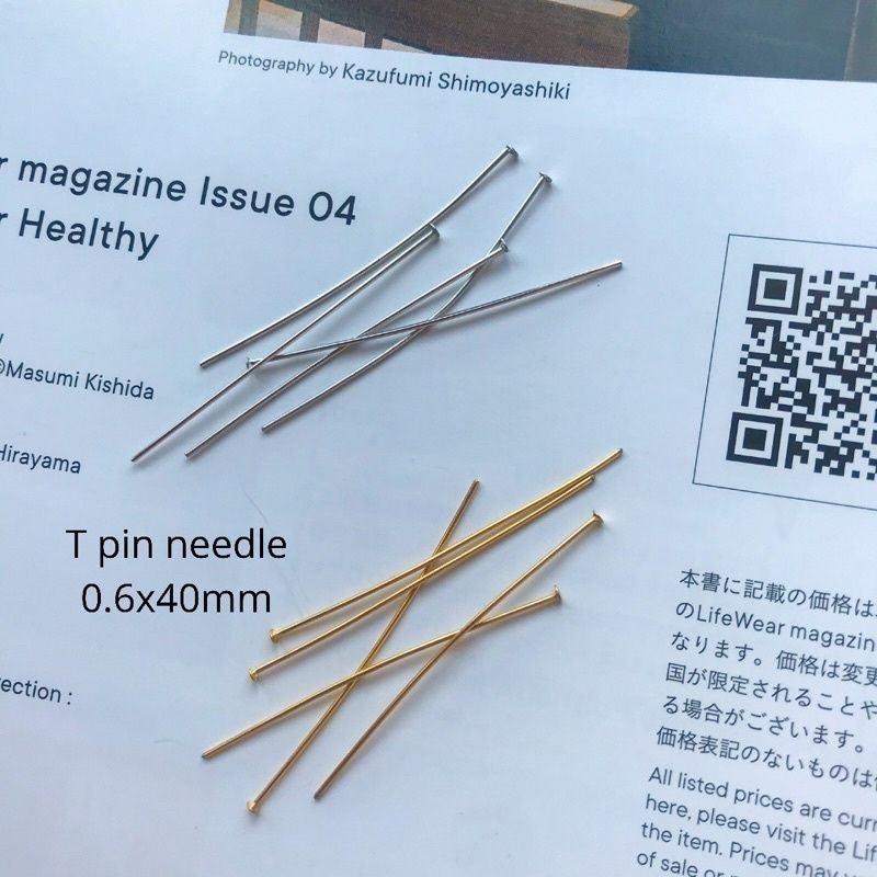 Pin Needle 10 pcs - Stainless Steel (PVD coating)