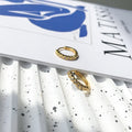 Dainty hoop zirconia huggies 1 pair