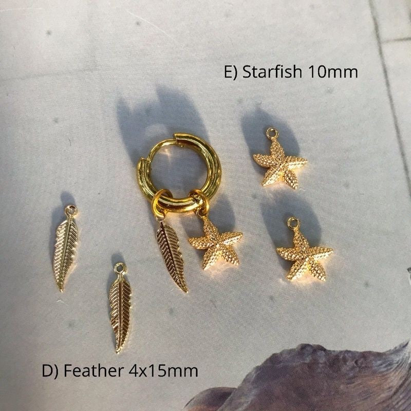 Sea Creatures Pendant 1Pc - 14K Rolled Gold