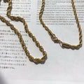 Rope Chain Necklace 1Pc - Gold & Stainless Steel