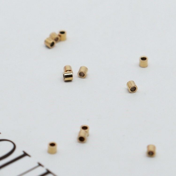 Crimp Tube 2pcs - 14k Gold-Filled/ 925 Silver