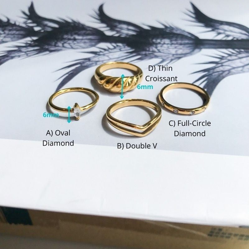 Minimalist Gold Ring 1pc - Stainless Steel