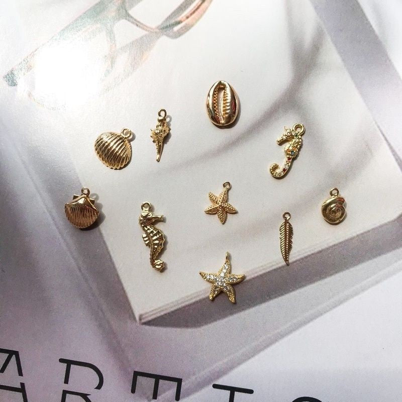Sea Creatures Pendant 1Pc - 14K Rolled Gold