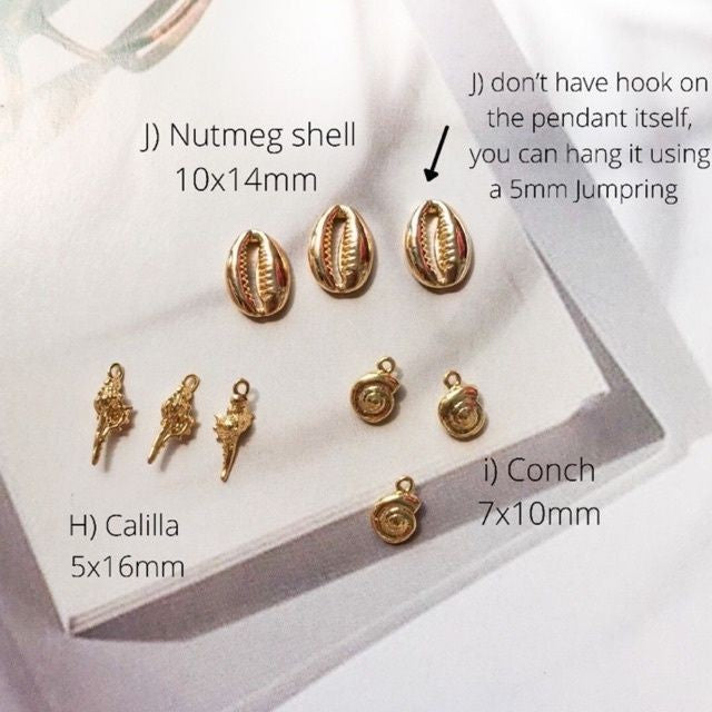 Sea Creatures Pendant 1Pc - 14K Rolled Gold