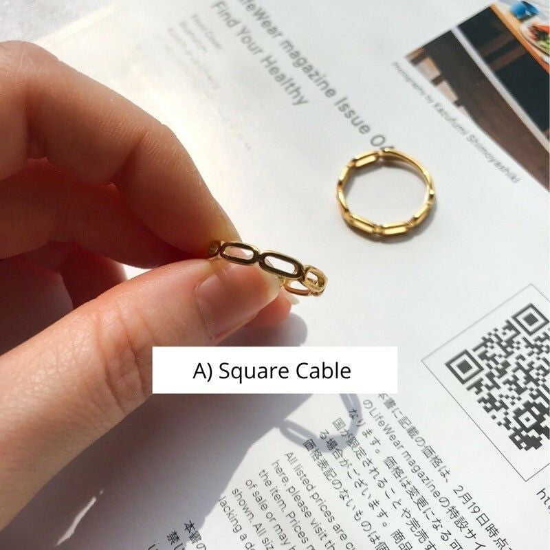 Minimalist Ring 1pcs - Stainless steel (PVD Coating)