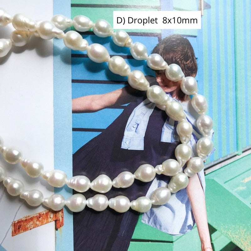[1 strand] Freshwater Pearl for diy jewellery making/ Rounded coin pearl cross pearl Irregular pearls