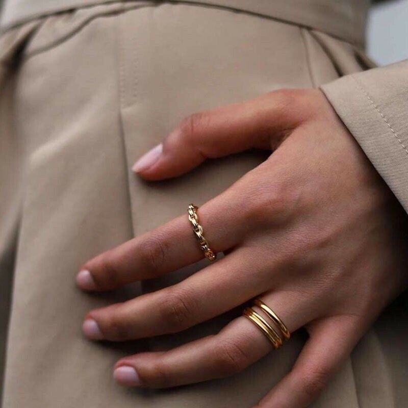 Minimalist Ring 1pcs - Stainless steel (PVD Coating)