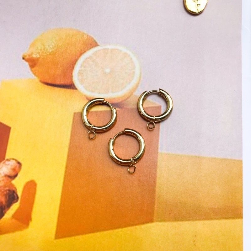 Thin Huggies 8mm/10mm/12mm with Hook Earrings - Stainless Steel