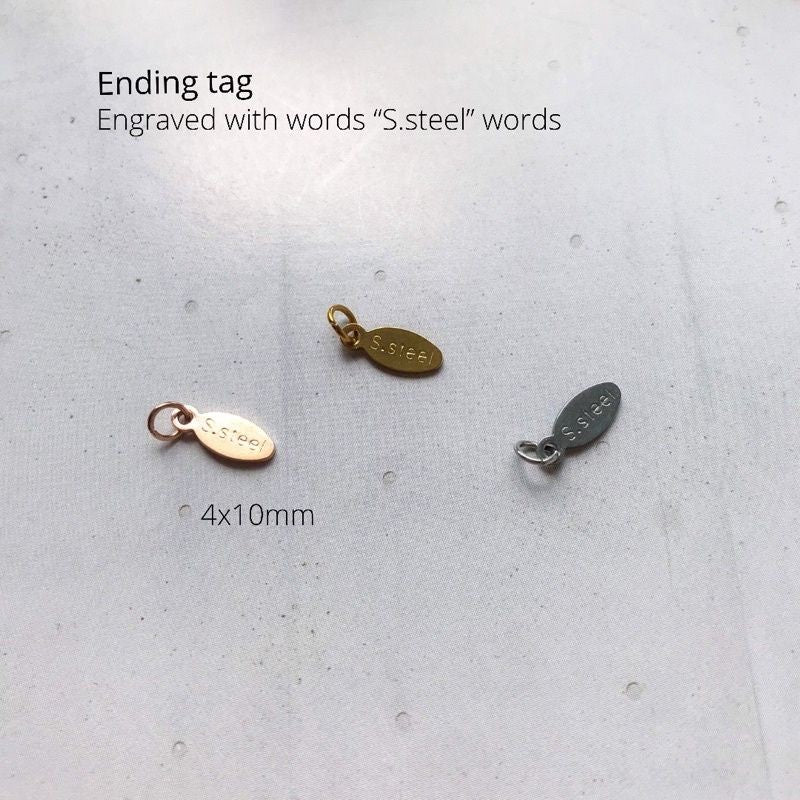 Ending tag 1pc - Stainless steel (PVD coating)