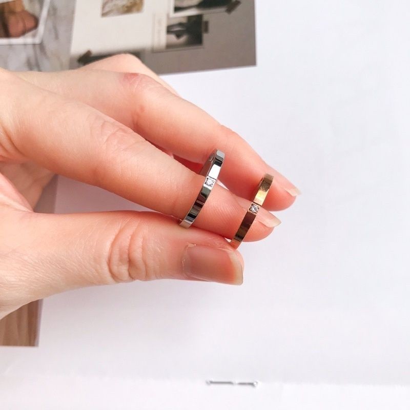Plain/Braided/Sparkle/ Rosegold Opal ring 1pcs - Stainless steel