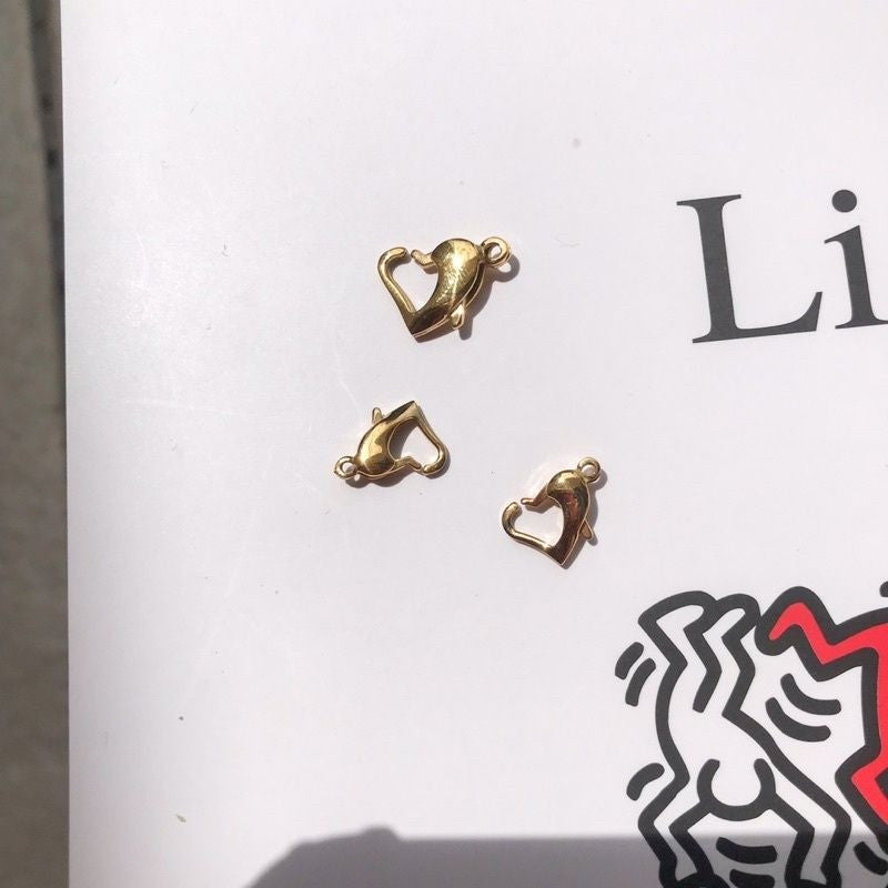 [Ending] Stainless steel heart-shaped love lobster clasp 1pc