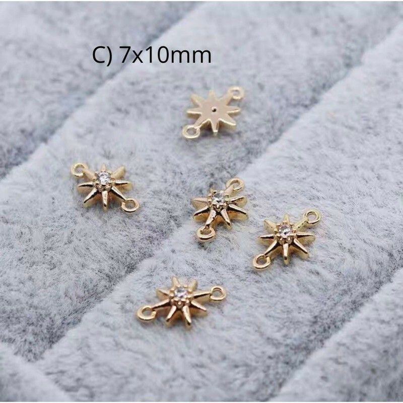 Sparkle Star Pendant 1 Pc -18k Rolled Gold