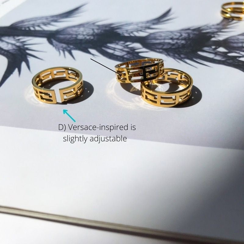 Ribbon Design Minimalist ring 1pcs - Stainless steel
