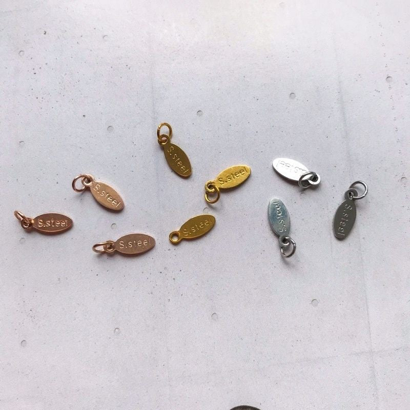 Ending tag 1pc - Stainless steel (PVD coating)