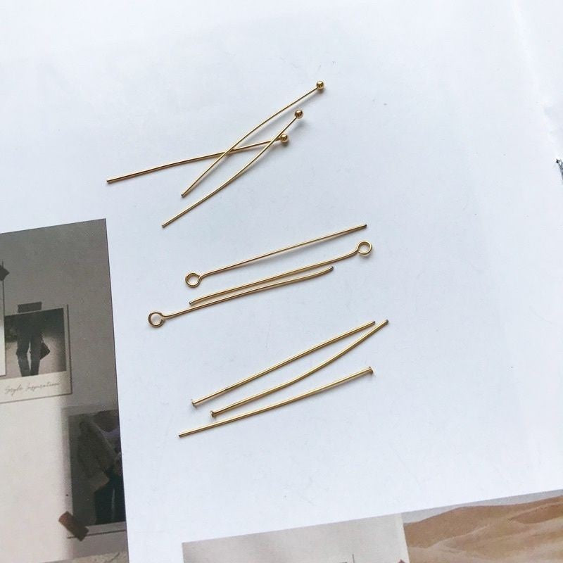 Gold pin needle -  Gold Filled/ Stainless steel (PVD coating)