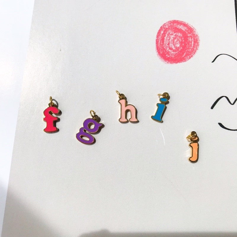Colourful letter in stainless steel material 1 pc/ DIY personalised name letter alphabet pendant