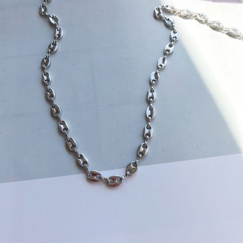DIY Chain: Double hole Mariner coffee been chain - PVD stainless steel