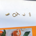 Ending claps : Lobster clasp /OT clasp/ Clamp Ending/ S Hook - Gold filled
