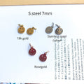 Stainless steel Smiley pendant 1pc/ Rosegold 18k gold stainless steel pendant/ DIY charms for earring necklace jewellery