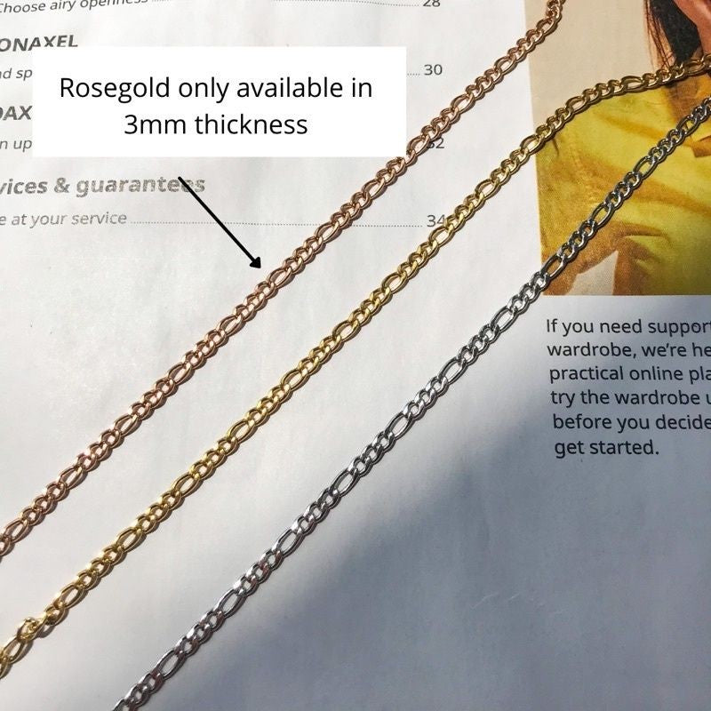 DIY Chain: Stainless steel Thick Figaro chain