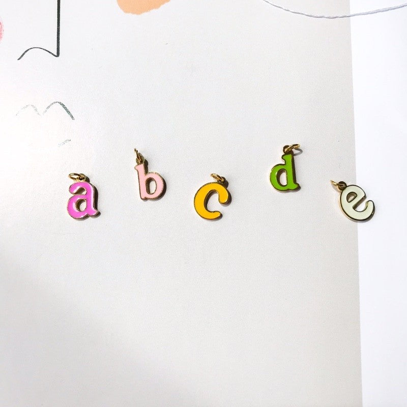 Colourful letter in stainless steel material 1 pc/ DIY personalised name letter alphabet pendant