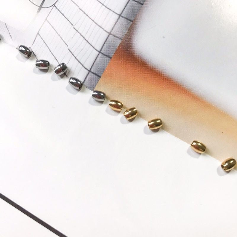 Rice beads 10pcs spacer bead - Stainless steel