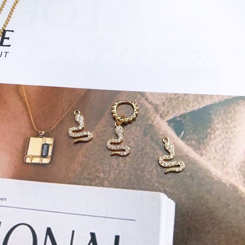 Snake Pendant 1Pc - 14K Rolled Gold/ Stainless Steel