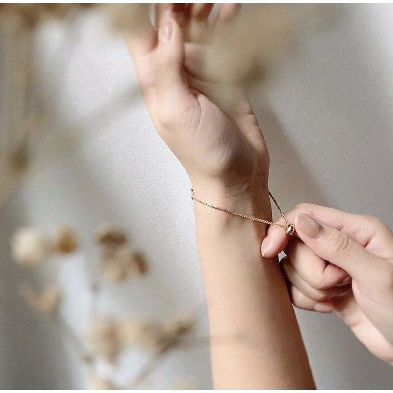 Flexible Boxchain Slider Bracelets -  Stainless Steel/ 18k Gold-Rolled