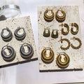 Croissant Huggies Earrings 1 pair  - Stainless Steel