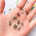 Q-Z Letter Charms Initial Pendant 1Pc - Stainless Steel