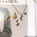 Moon Star Sun Pendant 1Pc - Stainless Steel