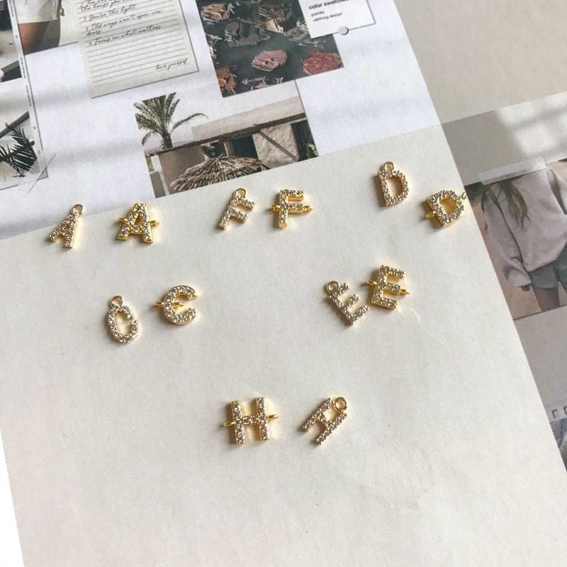 A - T Alphabet Letter Initial Pendant 1pc - 18k Rolled Gold