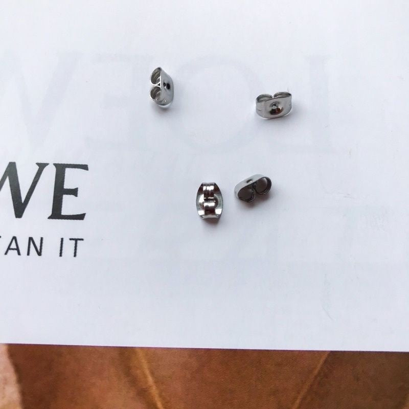 Earring Backings 1pair - Stainless Steel