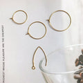 Wire Hoop/ Hoop Thin Earrings 1Pair - Stainless Steel