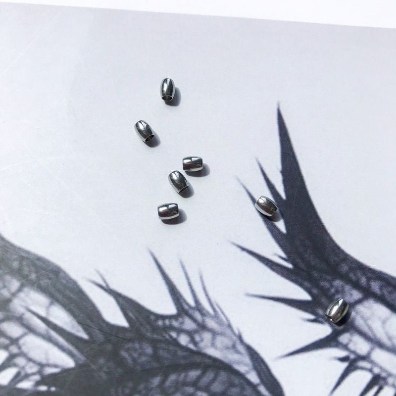 Rice beads 10pcs spacer bead - Stainless steel