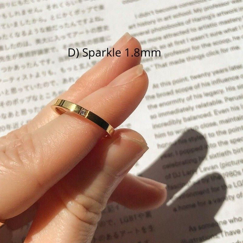 Plain ring - 18k gold stainless steel