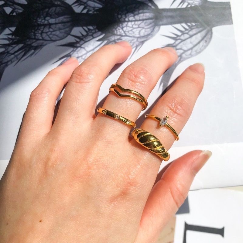 Minimalist Gold Ring 1pc - Stainless Steel