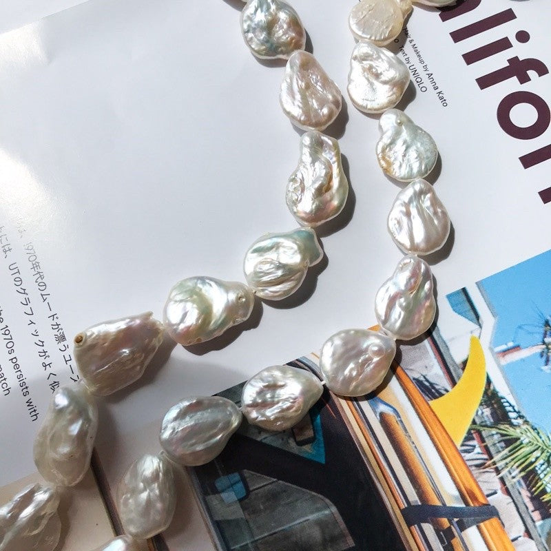 [1 strand] Freshwater pearls for diy/ Elongated pearls Teardrop pearl