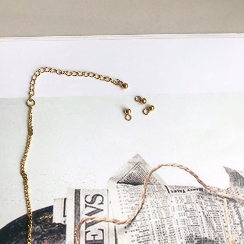Beads pendant 3/6/8mm 10pcs - Stainless Steel